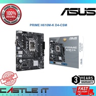 Asus PRIME H610M-K D4-CSM LGA1700 DDR4 H610 mATX Motherboard