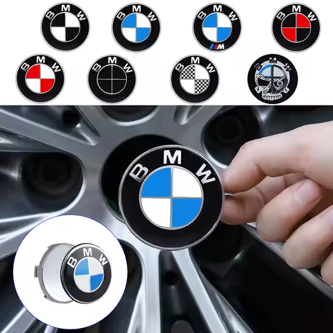 4Pcs 60/63/68mm Car Emblem Wheel Center Hub Cover Sticker Rim Badge Emblem Accessories For Bmw M E46