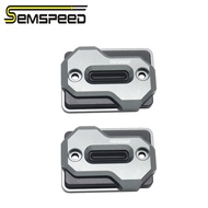 SEMSPEED Motorcycle 2pcs CNC Front Brake Fluid Reservoir Clutch Tank Oil Cup Cover For FKM Venture 1