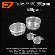 PP IPC Plastic Jar Type Lid Drat Jar Shatterproof Thinwall 250gram-500gram (24pcs & 12pcs)