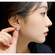total 10ct princess Cut Luxury moissnaite Stud earrings 5ct+5ct moissanite diamond high quality earr