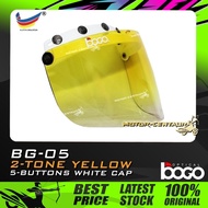 BOGO VISOR BG-05 2-TONE 2TONE YELLOW, 5 BUTTONS WHITE-CAP FOR MS88, MHR, SGV