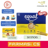 Equal Gold Crunchy Granular Sweetener 50 sticks EXP:05/2027 [ replacement of sugar / zero calories]