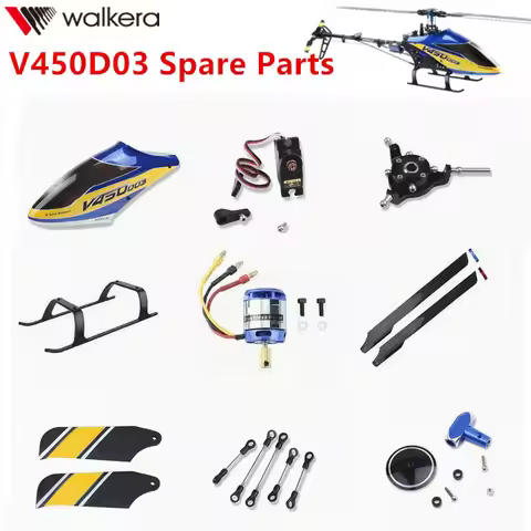 Walkera V450D03 RC Helicopter Spare Parts Propeller Motor Servo Gear ESC Receiver Axis Rotor Clip Fr