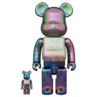 My First BE@RBRICK B@by Clear Black Chrome Ver. 100% &amp; 400%