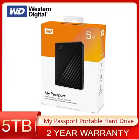 Western Digital WD 5TB 4T 2T 1T Black My Passport Portable External Hard Drive HDD USB 3.0 USB 2.0 C