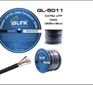 GLINK สาย LAN มีไฟ มีสลิง 305 เมตร รุ่น GL-5011 สายหนา ทน