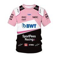 Alpine F1 Team Pink Short Sleeve Racing Summer T-shirt Fans Super Large Top New F1 T-shirt Official
