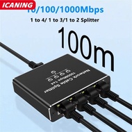 1000mbps 1 In 4 Out Ethernet Adapter 1 To 2/3/4 Rj45 Lan Internet Splitter Cat 6 Rj45 Gigabit Switch