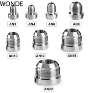 WONDE Straight Male Weld Fitting Adapter, External Thread AN4-AN20 Silver Male Aluminium Weld, Silve