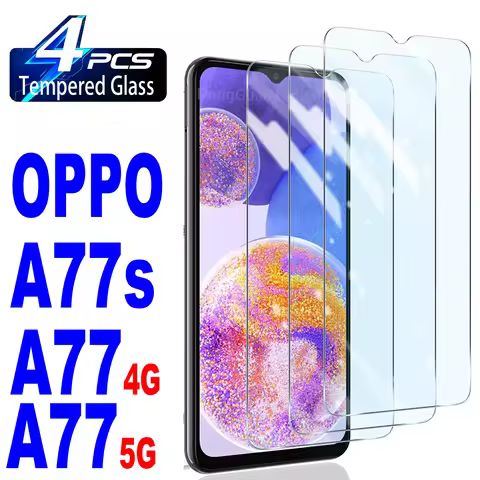 2/4Pcs Tempered Glass For OPPO A77 A77S Screen Protector Glass