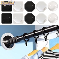 TOPTOOL 2pcs Shower Curtain Rod Durable No Drilling Stick Wall Adhesive Screw Fixation Tension Holde
