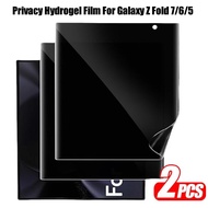 2PCS Privacy Hydrogel Film For Samsung Galaxy Z Fold 7/6/5/4 5G Full Cover Inner Screen Protector An