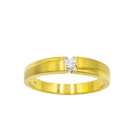 Happy Jewelry แหวนเพชรของแท้ ทองแท้ 9k 37.5% แหวนเม็ดเดี่ยว ME527
