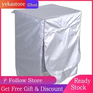 Yekastore Silver Washing Machine Cover Waterproof Sunscreen Front Load Washer Dry AC