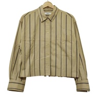 Ebure Blouse Shirt Size 3 Short Length stripe beige Women black Long sleeves Direct from Japan Secon