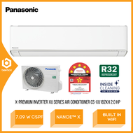 Panasonic X-Premium Inverter R32 XU Series Air Conditioner 2.0HP 5 Star Rating Built In Wifi Aircond CS-XU18ZKH CSXU18ZKH Penghawa Dingin