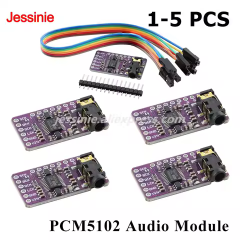 5pcs/1pc PCM5102 PCM5102A Audio Stereo Digital-to-Analog Converter DAC Decoder Board MCU Audio Modul