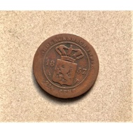Koin / Coin Nederlands Indie 1857, 2 1/2 Cent. 06