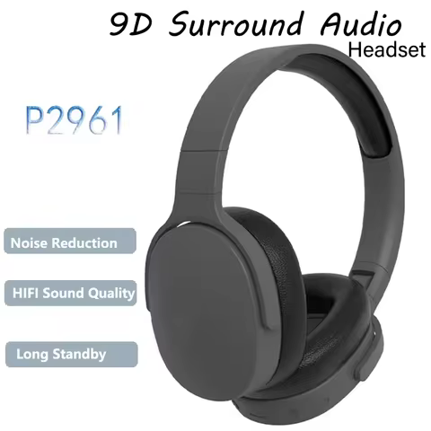 P2961 Wireless Bluetooth Headphones HiFi Stereo Noise Cancelling Headsets Sport Gaming Music Earphon