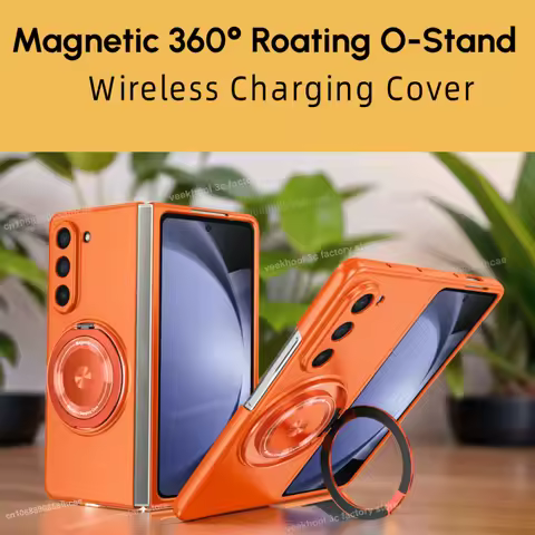 New Arrival Magnetic Wireless Charging Case for Galaxy Z Fold 5 6 Fold4 Fold3 Phone Cover With 360° 