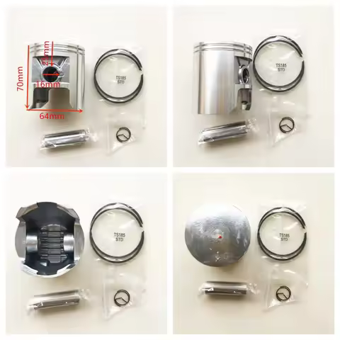 For Suzuki TS185 185cc TS 185 Motorbike STD 50 Bore Size 64mm Pin 16mm Motorcycle Engine Parts Pisto