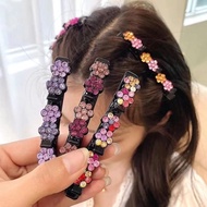 New Versatile Duck Mouth Hairclip 0ne Piece Rhinestone Braided Hairpin Forehead Side Bangs Clip