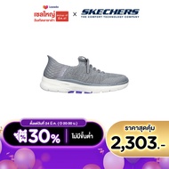 Skechers สเก็ตเชอร์ส รองเท้าผู้หญิง Women Slip-Ins GOwalk 6 Lovely Day Walking Shoes - 124568-GYLV Air-Cooled Memory Foam Dual-Density Hyper Pillar Technology Machine Washable Ortholite Slip-Ins Ultra Go