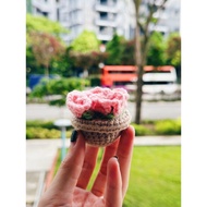 Crochet Flower Coaster with Pot