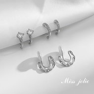 Miss Jolie Clip-On Earrings Daily Small Ear Clip Circle Circle Plain Circle All-Match Non-Pierced Ea