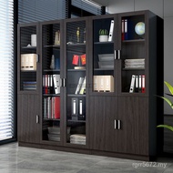 Cabinet Glass File Cabinet Free Cabinet Bookshelf Data Storage Wooden File Cabinet Explosion-Proof O