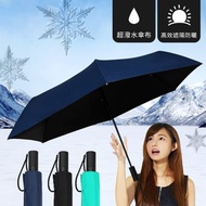 TDN小米有品傘面加大黑膠自動開收傘自動折傘防曬晴雨傘(商務藍)