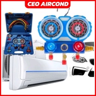 CEOapt PROFESSIONAL R134a MANIFOLD GAUGE SET GAS METER Car Aircond Kereta R134a R12 R22 R410a R32 R4
