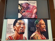 Jordan Pippen Rodman 掛畫 (留意内文)