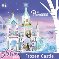 360PCS Friends Series Frozen Princess Castle Disney Elsa Sparkling House Building Blocks Lego Compatible DIY Education Toys for Kids Girls Gifts