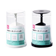 Daiso Cotton Bud Box Press Type 6.4x6.4x10.4 Cm. Storage Box