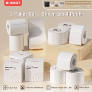 Pack of 3 Rolls of Greebel B1/B21/B203/B3S/B31/B4 White Thermal Label Paper Clothing Labels Food Lab