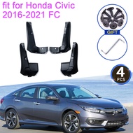 4X สำหรับ Honda Civic 2016 2017 2018 2019 2020 2021 FC บังโคลนกันชนล้อหลังด้านหน้าอุปกรณ์เสริมแต่งรถ