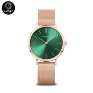 [ Official Warranty ] BERING 14134-368 Analog Green Dial Women’s Watch -34MM