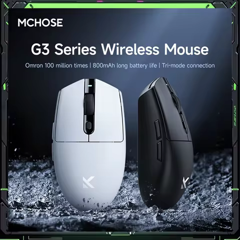 MCHOSE G3 Tri-Mode Wireless Gaming Mouse-12000DPI PAW3311 Sensor Multi-Device (PC/Laptop/Tablet) Esp