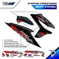 TRANSPARENT STRIPING FOR BEAT CARBON | ARAI FIRE MOTIF | CLEAR MATERIAL STICKER | PREMIUM QUALITY
