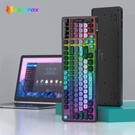 Bàn phím không dây Xunsvfox K98 có đèn RGB điều khiển âm lượng 99 phím Bluetooth/2.4G/có dây dành ch