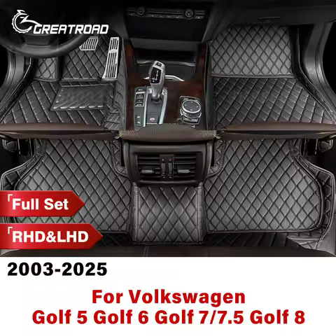 For Volkswagen Golf 5 Golf 6 Golf 7/7.5 Golf 8 2003-2024 Custom Car Floor Mat Automobile Carpet Inte