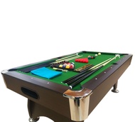 8' Feet Billiard Pool Table with Automatic Ball Return System Snooker Full Set Accessories Game Vint