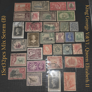 Collectibles for 1Set32pcs (B) Setem Mix King George V&amp;VI, Queen Elizabeth II Stamp Collection