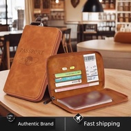 long wallet woman 錢包女 Beg pasport anti-magnetik RFID baru, beg ID zip, pemegang pasport perjalanan, 