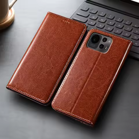 Crazy Horse Genuine Leather Flip Case For Asus Zenfone 5 5Z 6 7 8 9 10 11 12 ZS620KL ZE620KL ZS630KL