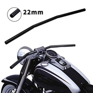 7/8มอเตอร์ไซค์ Inch Handlebar 22Mm สีดำลากแท่งตรง Cafe Racer สำหรับฮอนด้าคาวาซากิยามาฮ่า Suzuki Chop