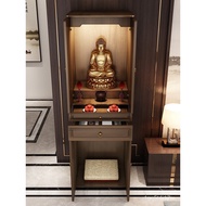 Modern Buddha Shrine Altar Cabinet Altar New Chinese Style Clothes Closet Statue Altar Shrine Home Living Room God of We