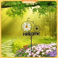 (VIP)  Daisy Bicycle Wind Spinner 47 Tall Kinetic Garden Sculpture Outdoor Patio Lawn Yard Decoratio
